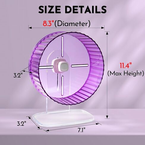 Hamster Wheel, 8.3inch Silent Hamster Wheel, Adjustable Height Turtle Wheel Turtle Tank Accessories, Dwarf Hamster Wheel, Hedgehog Wheel, Gerbil Wheel, Small Pet Exercise Wheels in Saudi Arabia
