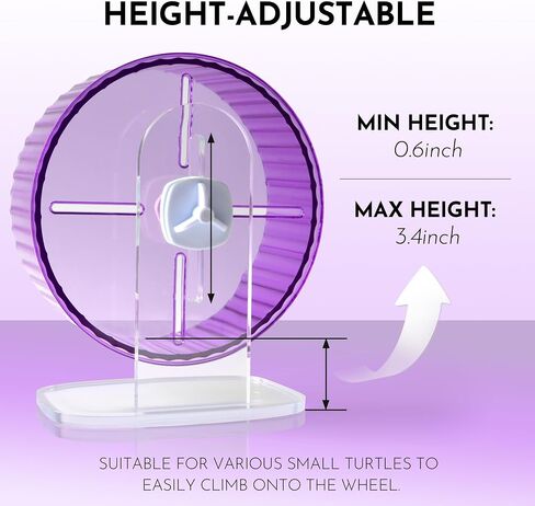 Hamster Wheel, 8.3inch Silent Hamster Wheel, Adjustable Height Turtle Wheel Turtle Tank Accessories, Dwarf Hamster Wheel, Hedgehog Wheel, Gerbil Wheel, Small Pet Exercise Wheels in Saudi Arabia