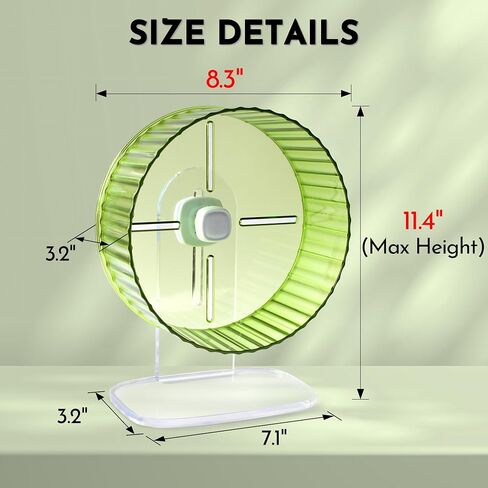 Hamster Wheel, 8.3inch Silent Hamster Wheel, Adjustable Height Turtle Wheel Turtle Tank Accessories, Dwarf Hamster Wheel, Hedgehog Wheel, Gerbil Wheel, Small Pet Exercise Wheels in Saudi Arabia