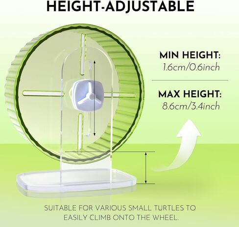 Hamster Wheel, 8.3inch Silent Hamster Wheel, Adjustable Height Turtle Wheel Turtle Tank Accessories, Dwarf Hamster Wheel, Hedgehog Wheel, Gerbil Wheel, Small Pet Exercise Wheels in Saudi Arabia