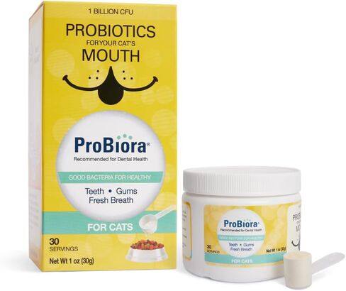 Probiora for Cats | Oral Care Probiotic Supplement | Pet Probiotics to Reduce Bad Breath | Cat Nutritional Supplement for Dental Health | 30 Servings (Jar) (30 Serving (Pack of 1), Jar) in Saudi Arabia