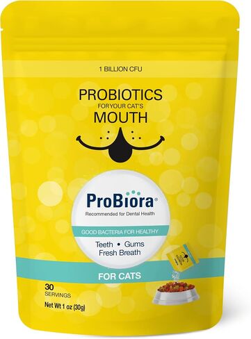 Probiora for Cats | Oral Care Probiotic Supplement | Pet Probiotics to Reduce Bad Breath | Cat Nutritional Supplement for Dental Health | 30 Servings (Jar) (30 Serving (Pack of 1), Jar) in Saudi Arabia