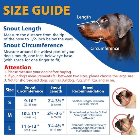 BARKLESS Dog Muzzle, Soft PVC Basket Muzzle for Medium Large Sized Dogs with Long Snout, Breathable Muzzle to Prevent Biting, Scavenging for Doberman, German Shepherd, Aggressive Breeds, Grooming in Saudi Arabia