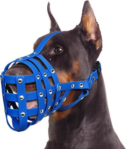 كمامة كلب بدون نباح، كمامة سلة PVC ناعمة للكلاب المتوسطة والكبيرة الحجم مع خطم طويل، كمامة قابلة للتنفس لمنع العض، والكسح للدوبيرمان، والراعي الألماني، والسلالات العدوانية، والاستمالة in Kuwait