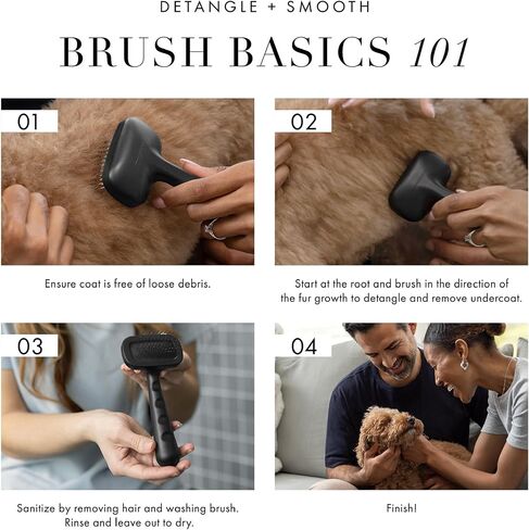 Tweezerman Dog and Cat Slicker Brush for Large Pets, Grooming Brush with Coated Bristles to Prevent Scratching and Ergonomic Handle in Saudi Arabia