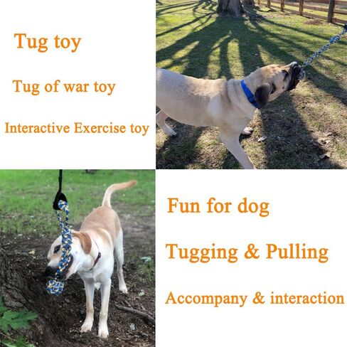MQUMD Dog Rope Toy, Indestructible Cotton Ropes Dog Toy, Dental Cleaning and Teeth Care Dog Toy, Heavy Duty Dog Chew Toy, Interactive Tug of War Pet Toy for Large/Medium Aggressive Chewers Dog in Saudi Arabia