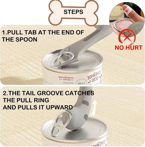 6 Pcs Pet Food Suppliers Can Lid& Can Opener,Cat Food Spoon for Wet Food & Dog Food Cover Lids for Cans,Multi-function Pet Can Opener,Silicone Feeding Cat Spoon in Kuwait