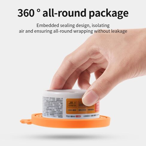 Pet Food Can Cover Silicone Can Lids for Dog and Cat Food，Universal Size,One fit 3 Standard Size Food Cans Pet Can Covers (Pack of 2 (Yellow + Orange)) in Saudi Arabia