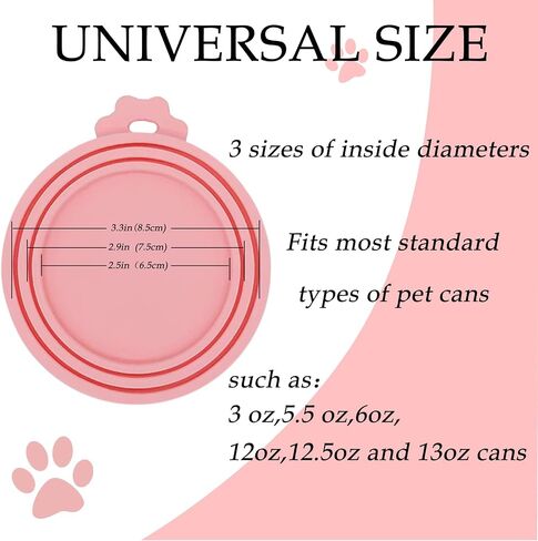 6 Pcs Can Covers, Universal BPA Free Silicone Dog Cat Can Lids, Fit Most Standard Size Dog and Cat Cans(6 colors) in Saudi Arabia
