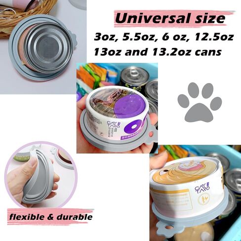 6 Pcs Can Covers, Universal BPA Free Silicone Dog Cat Can Lids, Fit Most Standard Size Dog and Cat Cans(6 colors) in Saudi Arabia