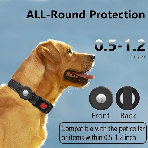 Dog Collar Holder for AirTag, Silicone Pet Collar Case for Apple Airtags, Anti-Lost Waterproof Airtag Dog Collar Holder GPS Tracker Compatible with Cat Dog Collars Charms Air Tag Mount Harness (Pink) in Saudi Arabia