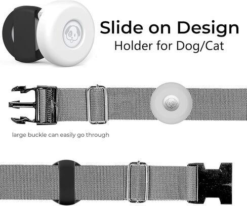 Dog Collar Holder for AirTag, Silicone Pet Collar Case for Apple Airtags, Anti-Lost Waterproof Airtag Dog Collar Holder GPS Tracker Compatible with Cat Dog Collars Charms Air Tag Mount Harness (Pink) in Saudi Arabia