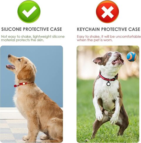 Airtag Dog Collar,Silicone Case for GPS Tracking Finder,Protective Cover Compatible with Apple Airtag,Safety and Anti-Lost,Dog Collar Cat Loop Holder Pet Accessories (Orange-Yellow) in Saudi Arabia