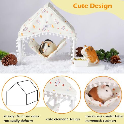 أرجوحة خنزير غينيا مع حامل قوي، سرير معلق على شكل خنزير غينيا لطيف، أرجوحة صوف فأر ناعمة قابلة للغسل، موئل خنزير غينيا الجميل لديكور القفص، أرجوحة حيوانات صغيرة لقنفذ الخنازير in Kuwait