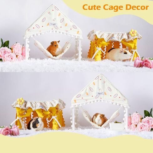 أرجوحة خنزير غينيا مع حامل قوي، سرير معلق على شكل خنزير غينيا لطيف، أرجوحة صوف فأر ناعمة قابلة للغسل، موئل خنزير غينيا الجميل لديكور القفص، أرجوحة حيوانات صغيرة لقنفذ الخنازير in Kuwait