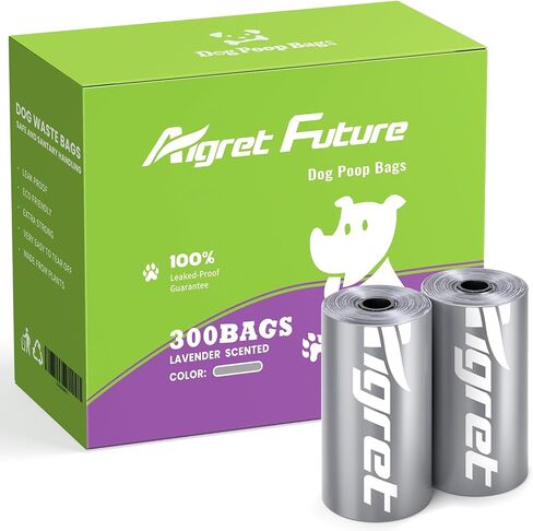 Scented Dog Poop Bags Rolls, Biodegradable Poop Bags, 300 Counts 13"x 9" Leakproof and Extra Thick Pet Waste Bag For Dogs in Saudi Arabia