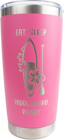 Paddleboarding 20oz insulated coffee mug (Teal), Stand Up Paddle Board Accessories, Stainless Steel Tumbler in Saudi Arabia