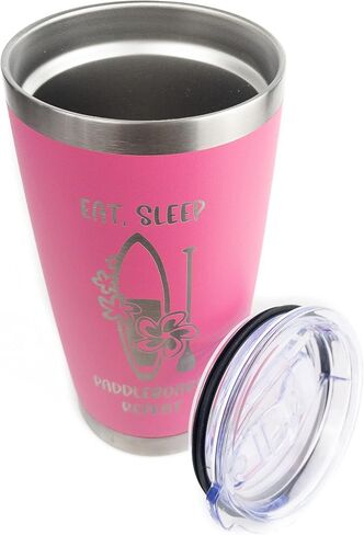 Paddleboarding 20oz insulated coffee mug (Teal), Stand Up Paddle Board Accessories, Stainless Steel Tumbler in Saudi Arabia