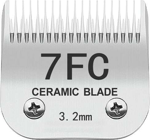 7FC Blade Dog Grooming Clipper Replacement Blades Compatible with Andis Dog Clippers,Most A5, Wahl KM Series Clippers,Detachable Ceramic Blade,Size-7FC, 1/8-Inch Cut Length (3.2mm) Silver in Saudi Arabia