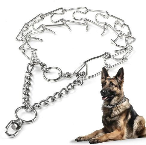 No Pull Collar for dogs Medium-Adjustable 55Cmx3.0mm Training Collar for Dogs with 9-Link for Customized Fit in Saudi Arabia