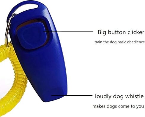 مجموعة 10 قطع من أدوات تدريب الحيوانات الأليفة 2 في 1 من أوربيست، أدوات تدريب الحيوانات الأليفة بالصفارة والنقر مع حزام معصم، كلب تدريب، قطة، حصان، حيوانات أليفة (10 قطع (2 في 1)، متعددة الألوان) in Kuwait