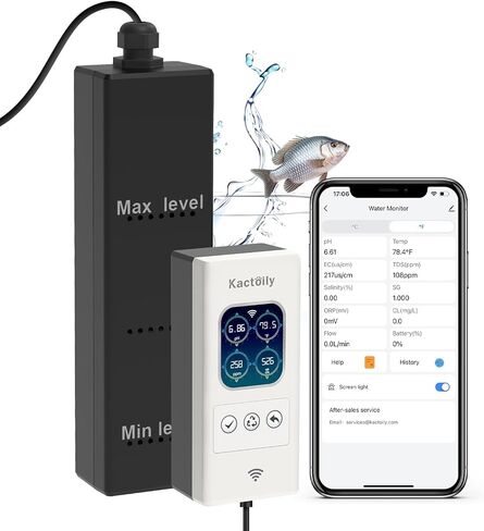 Newest Smart Aquarium Monitor All in One pH/ORP/Salt/S.G/TDS/EC/Temp 24h Online Freshwater and Saltwater Fish Tank Tester (WiFi Version) in Saudi Arabia