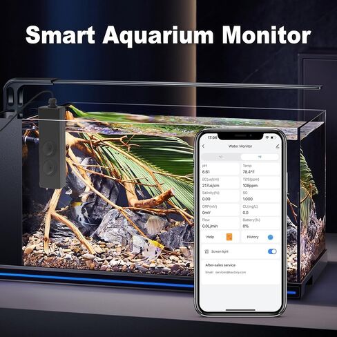 Newest Smart Aquarium Monitor All in One pH/ORP/Salt/S.G/TDS/EC/Temp 24h Online Freshwater and Saltwater Fish Tank Tester (WiFi Version) in Saudi Arabia