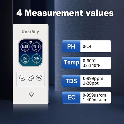 Newest Smart Aquarium Monitor All in One pH/ORP/Salt/S.G/TDS/EC/Temp 24h Online Freshwater and Saltwater Fish Tank Tester (WiFi Version) in Saudi Arabia