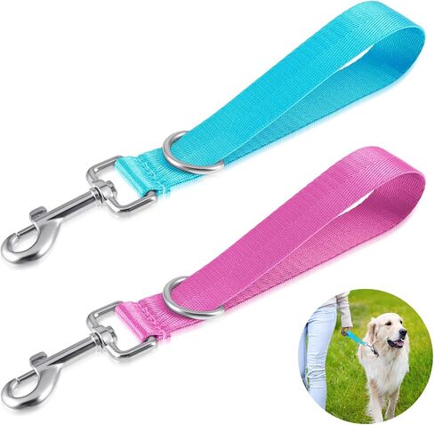 2Pcs Short Dog Traffic Leash, Dog Leash for Small Dogs Short Nylon Dog Leash for Training Control Short Dog Leash Pet Leashes for Medium Dogs(Black) in Saudi Arabia