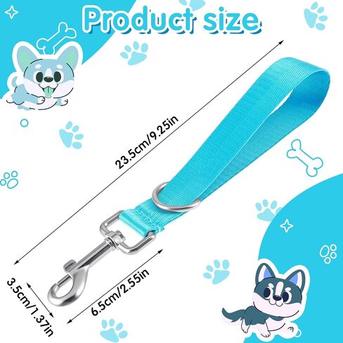 2Pcs Short Dog Traffic Leash, Dog Leash for Small Dogs Short Nylon Dog Leash for Training Control Short Dog Leash Pet Leashes for Medium Dogs(Black) in Saudi Arabia
