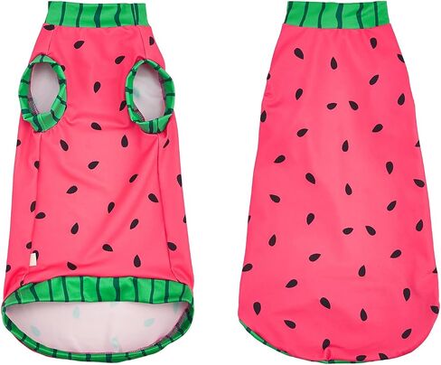 Sphynx Cat Watermelon Shirt &Sun Hat for Summer, Cooling Breathable UPF 50+ Shirt for Cats & Small Dogs Apparel, Shirt and Hat Set for Cats (M (3.5-5.5lbs)) in Kuwait