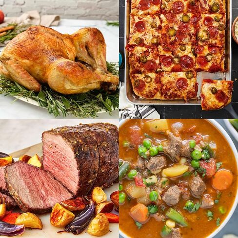 8 Quart Roaster Slow Cooker, 2-in-1 Electric Roaster Oven up to 400°F, Removable Roaster Pan, Easy to Clean, Black in Saudi Arabia