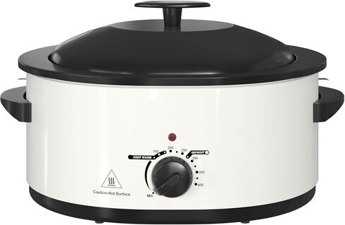8 Quart Roaster Slow Cooker, 2-in-1 Electric Roaster Oven up to 400°F, Removable Roaster Pan, Easy to Clean, Black in Saudi Arabia