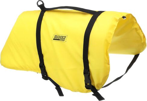 Seachoice Dog Life Vest, Adjustable Life Jacket for Dogs, w/Grab Handle, Yellow, Size Large, 50-90 Lbs. in Saudi Arabia
