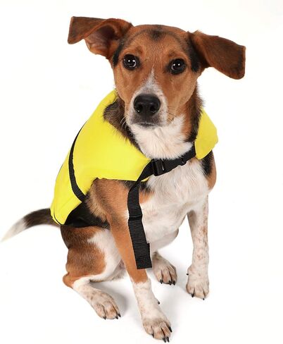 Seachoice Dog Life Vest, Adjustable Life Jacket for Dogs, w/Grab Handle, Yellow, Size Large, 50-90 Lbs. in Saudi Arabia
