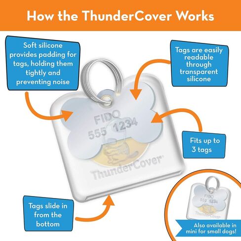 ThunderCover Dog Tag Silencer, Standard, Clear in Saudi Arabia