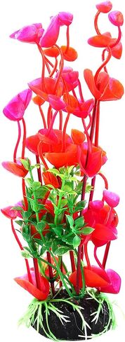 Aquarium Decoration,Plastic Plant Decoration for Aquarium Landscaping, 8.3Inch(Purple Green) in Kuwait