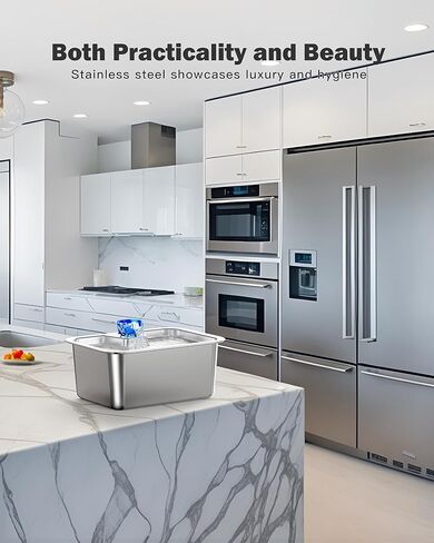 نافورة مياه للكلاب من الفولاذ المقاوم للصدأ، نوافير كبيرة جدًا للحيوانات الأليفة سعة 3 جالون للكلاب الكبيرة، موزع وعاء الكلب الأوتوماتيكي من Great Dane Waterer، أوعية شرب مرشحة للحيوانات الأليفة المتعددة، سهلة التنظيف، مضخة هادئة in Kuwait