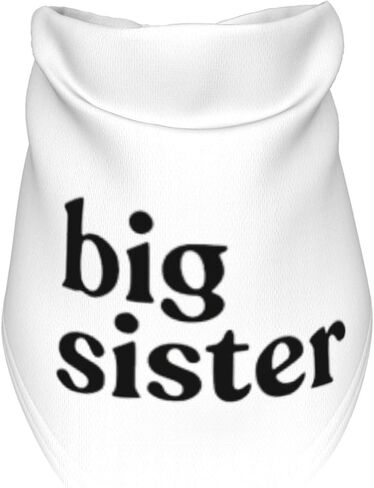 Big Sister Dog Bandana,Baby Announcement Dog Bandana,Gender Reveal,Pet Scarf, Pet Accessories for Photo Props Accessories (white) in Saudi Arabia