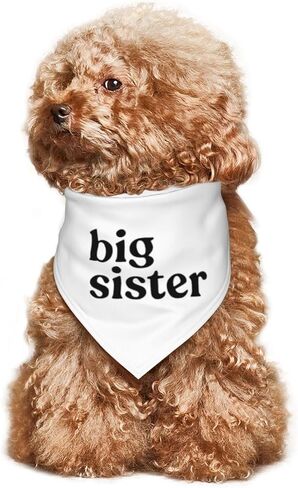 Big Sister Dog Bandana,Baby Announcement Dog Bandana,Gender Reveal,Pet Scarf, Pet Accessories for Photo Props Accessories (white) in Saudi Arabia