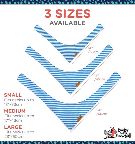 Dog Bandanas, Pet Bandanas for Dogs - Puppy Bandana, Reversible Scarf, Soft & Breathable, Dog Scarf for Medium & Large Dogs in Kuwait