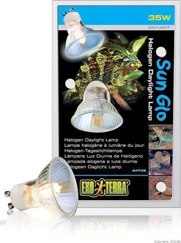 Exo Terra Sun Glo Halogen Daylight Lamp, GU-10 Reptile Light Bulb, 35 Watts, PT2180A1 in Saudi Arabia