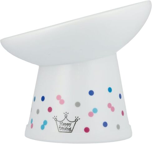 Necoichi Extra Wide Raised Cat Food Bowl, Elevated, Prevent Neck & Whisker Fatigue, Dishwasher and Microwave Safe, No.1 Seller in Japan! (Colorful Dots Limited Edition, Extra Wide Tilted) in Saudi Arabia