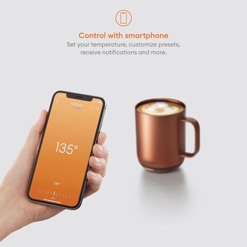 Ember Temperature Control 14oz Smart Mug2 80 Min Battery Life Sandstone, CM191416US (Renewed) in Saudi Arabia