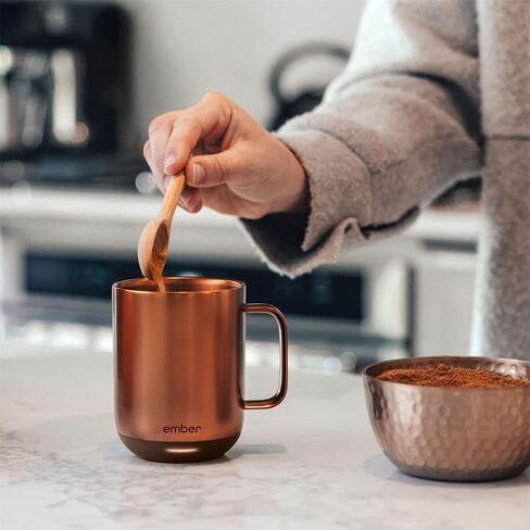 Ember Temperature Control 14oz Smart Mug2 80 Min Battery Life Sandstone, CM191416US (Renewed) in Saudi Arabia