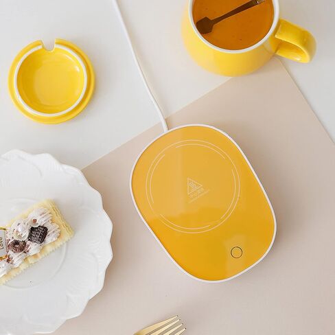 Intelligent Warmer Mug Set, Warmer Cup Spoon Cup Lid Intelligent Heating Cup Cute Duck Shape Smart Mug Heater Kit Auto Stop Comfortable and Thick Mark Cup in Saudi Arabia