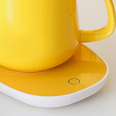 Intelligent Warmer Mug Set, Warmer Cup Spoon Cup Lid Intelligent Heating Cup Cute Duck Shape Smart Mug Heater Kit Auto Stop Comfortable and Thick Mark Cup in Saudi Arabia