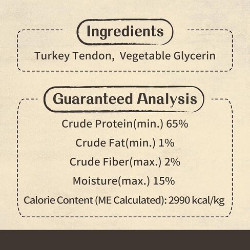 Afreschi Turkey Tendon for Dogs, Dog Treats for Signature Series, All Natural Human Grade Puppy Chew, Ingredient Sourced from USA, Hypoallergenic, Rawhide Alternative, 10 Units/Box Rope (Large) in Kuwait