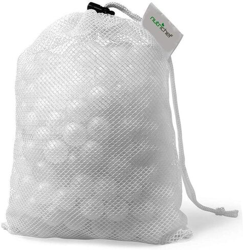 كرات NutriChef Premium Sous Vide 250 بيضاء، تتضمن حقيبة تجفيف للطباخات ودورات الغمر، تقلل من فقدان الحرارة-PKSOUSBL250 in Kuwait