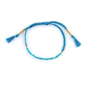 Natural Neon Apatite Beads Braided Bracelet, Energy Healing Crystals, Birthday, Gift for Her, Resizable Hand Braid Rope Thread Protection Bracelet for Men, Women, Gemstone Jewelry 7 inch